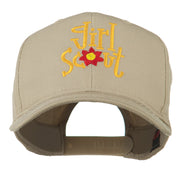 Girls Scout with Flower Embroidered Cap