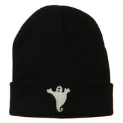 Halloween Spooky Ghost Embroidered Long Beanie