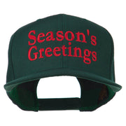 Seasons Greetings Embroidered Snapback Cap