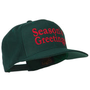 Seasons Greetings Embroidered Snapback Cap