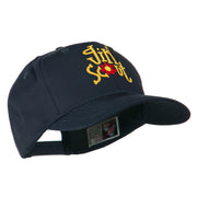 Girls Scout with Flower Embroidered Cap