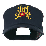 Girls Scout with Flower Embroidered Cap