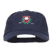 Golf Ball Tee Crest Embroidered Cap