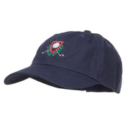 Golf Ball Tee Crest Embroidered Cap