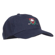 Golf Ball Tee Crest Embroidered Cap