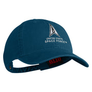 US Space Force with Delta Embroidered Pigment Dyed Cap - Navy OSFM