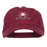 Golf Ball Tee Crest Embroidered Cap