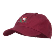 Golf Ball Tee Crest Embroidered Cap