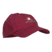 Golf Ball Tee Crest Embroidered Cap