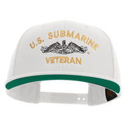 US Submarine Veteran Embroidered Wool Blend Prostyle Snapback Cap