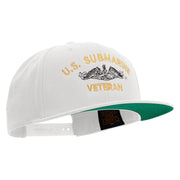 US Submarine Veteran Embroidered Wool Blend Prostyle Snapback Cap