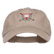 Golf Ball Tee Crest Embroidered Cap