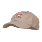 Golf Ball Tee Crest Embroidered Cap