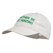 I'd Rather Be Ghost Hunting Embroidered Washed Cap