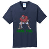 Game Time Lineman Graphic Design Men's Big Size Port & Company Core Cotton V-Neck T-Shirt