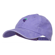 Mini Grapes Embroidered Unstructured Washed Cap