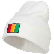 Guinea Flag Embroidered Long Beanie