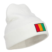 Guinea Flag Embroidered Long Beanie