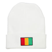 Guinea Flag Embroidered Long Beanie