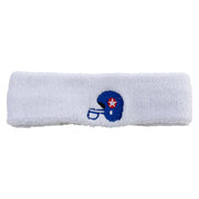 American Independence Day Helmet Embroidered Head Band (Terry) - White OSFM