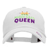 Mardi Gras Queen Embroidered Unstructured Cotton Twill Washed Cap