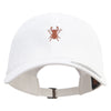 Rhino Beetle Symbol Embroidered Dad Style Unstructured Low Profile 6 panel Cotton Cap - White OSFM