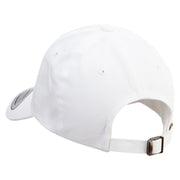 Rhino Beetle Symbol Embroidered Dad Style Unstructured Low Profile 6 panel Cotton Cap - White OSFM