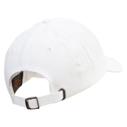 Rhino Beetle Symbol Embroidered Dad Style Unstructured Low Profile 6 panel Cotton Cap - White OSFM