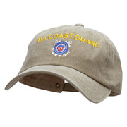 US Coast Guard Logo Embroidered Washed Cotton Twill Cap