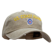 US Coast Guard Logo Embroidered Washed Cotton Twill Cap