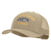 Licensed US Submarine Veteran Embroidered Retro Trucker Cap - Khaki OSFM