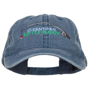 Grandpas Little Buddy Embroidered Washed Cap