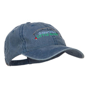 Grandpas Little Buddy Embroidered Washed Cap