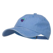 Mini Grapes Embroidered Unstructured Washed Cap