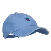 Mini Grapes Embroidered Unstructured Washed Cap