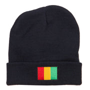 Guinea Flag Embroidered Long Beanie