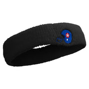 American Independence Day Helmet Embroidered Head Band (Terry) - Black OSFM