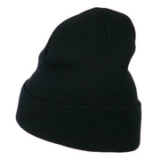 Get Out Embroidered Long Knit Beanie