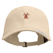 Rhino Beetle Symbol Embroidered Dad Style Unstructured Low Profile 6 panel Cotton Cap - Khaki OSFM