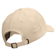 Rhino Beetle Symbol Embroidered Dad Style Unstructured Low Profile 6 panel Cotton Cap - Khaki OSFM