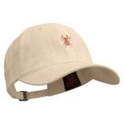 Rhino Beetle Symbol Embroidered Dad Style Unstructured Low Profile 6 panel Cotton Cap - Khaki OSFM