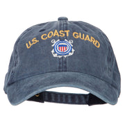 US Coast Guard Logo Embroidered Washed Cotton Twill Cap