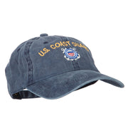 US Coast Guard Logo Embroidered Washed Cotton Twill Cap