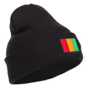 Guinea Flag Embroidered Long Beanie