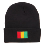 Guinea Flag Embroidered Long Beanie