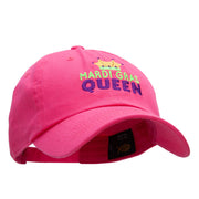 Mardi Gras Queen Embroidered Unstructured Cotton Twill Washed Cap