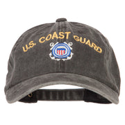 US Coast Guard Logo Embroidered Washed Cotton Twill Cap