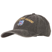 US Coast Guard Logo Embroidered Washed Cotton Twill Cap