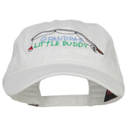 Grandpas Little Buddy Embroidered Washed Cap