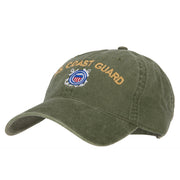 US Coast Guard Logo Embroidered Washed Cotton Twill Cap